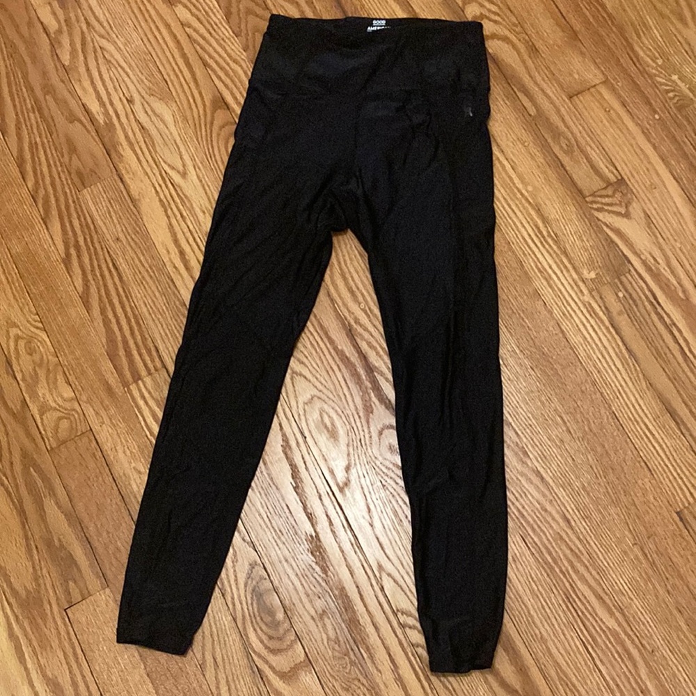 Good American | The Core Strength Gloss Leggings Black | Size 2